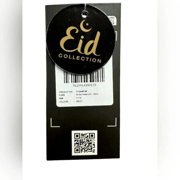 Threadbare  NWT Gold Metallic SS Midi Shift Dress Size 11/12 Years - Picture 6 of 7